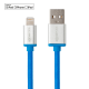 Comprar cable de carga lightning retrocable azul