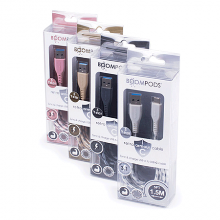 Cable Tipo C BoomPods Retro Armour Cable