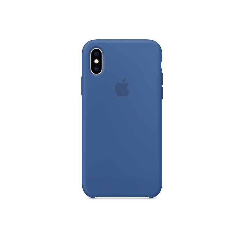 Funda silicona iPhone XS  Azúl delft - SICOS Apple Premium Reseller