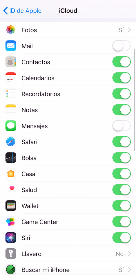 qué se guarda en la copia de seguridad de un iphone en icloud