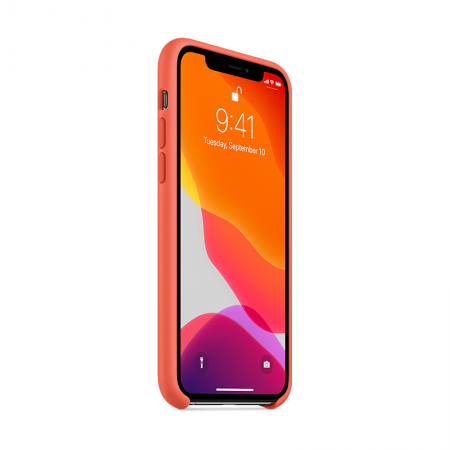 Nueva funda silicona iphone 11 pro silicona naranja clementina