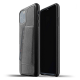 Funda Mujjo de cuero negro con tarjetero para iPhone 11 Pro Max