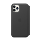 funda de cuero negro con tapa para iphone 11 pro de apple