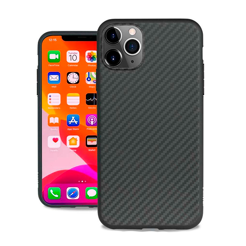 Funda de Carbono magnética con soporte para coche para iPhone 11 Pro Max |  Evutec