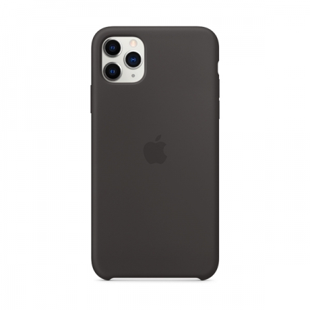 Funda de silicona Apple negra para iPhone 11 Pro Max