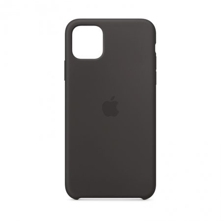 Funda de silicona Apple negra para iPhone 11 Pro Max