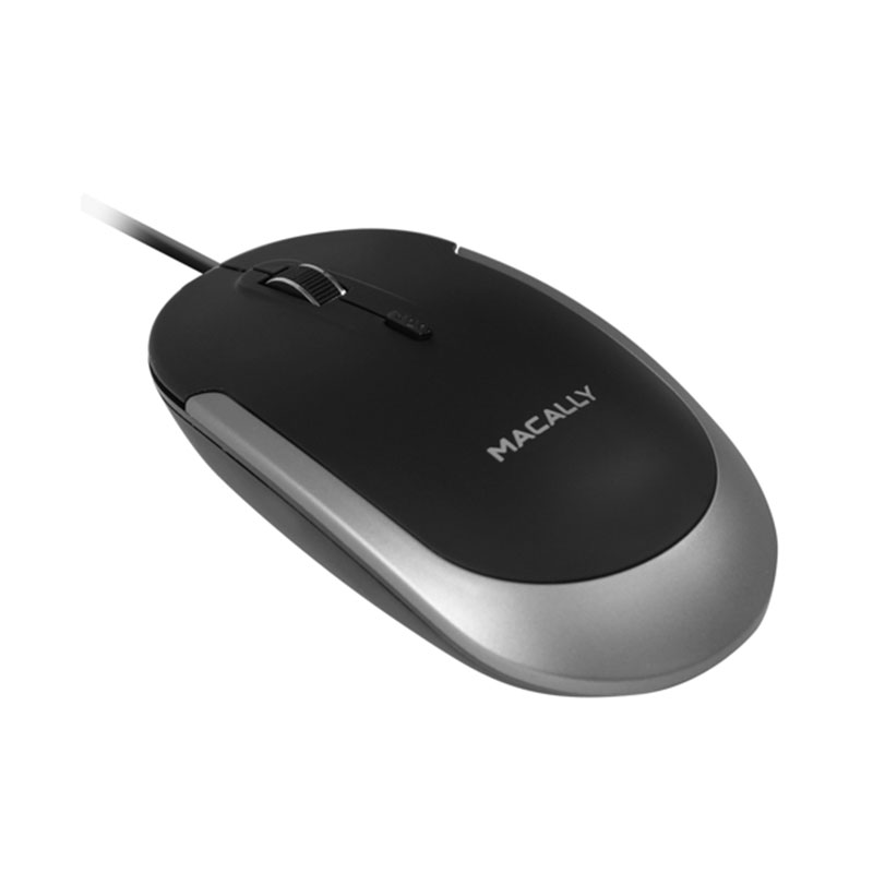 Ratón con cable USB-C Negro para Mac de Macally - SICOS Apple