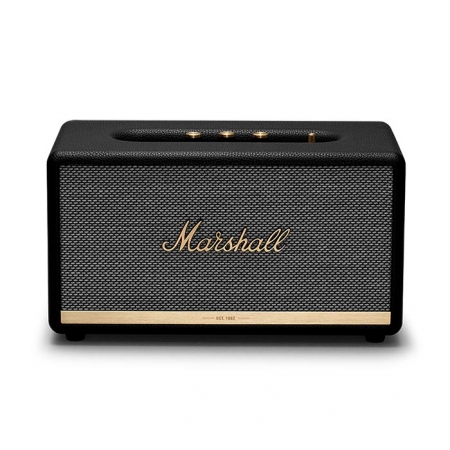 altavoces marshall negro cuero retro