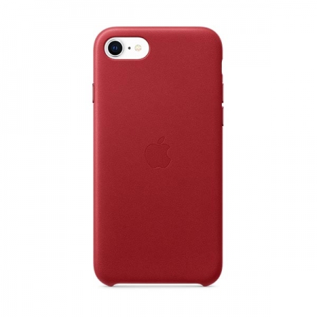 Funda de cuero rojo de Apple para iPhone SE 2020