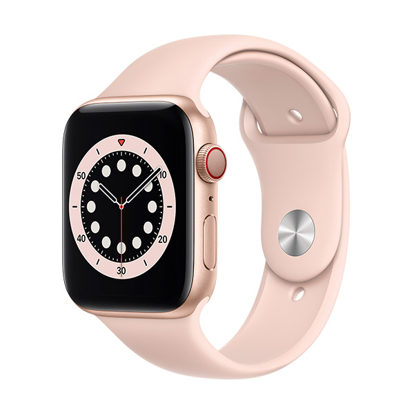libro de texto Sede Inmundo Apple Watch Series 6 44mm GPS+Celular Dorado con correa rosa deportiva |  Sicos - Donostia