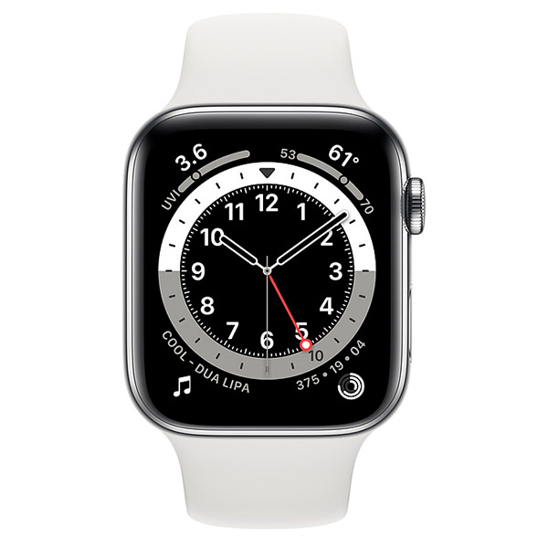 Apple Watch Series 6 44mm GPS+Celular Plata Acero correa deportiva | Sicos  Donostia