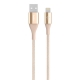 Cable lightning de carga para iPhone y iPad Dorado de Belkin Duratek