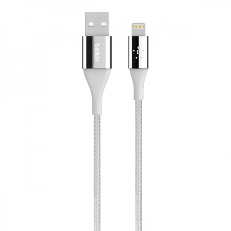 Cable lightning de carga para iPhone y iPad plata de Belkin Duratek