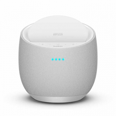 Altavoz con cargador inalámbrico y asistente Alexa y AirPlay 2 de Belkin color Blanco