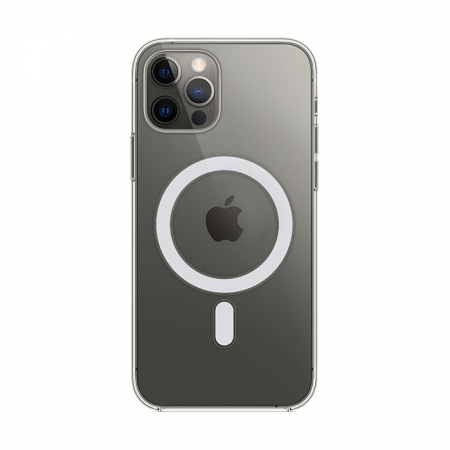 Funda transparente Apple MagSafe iPhone 12 Pro Grafito