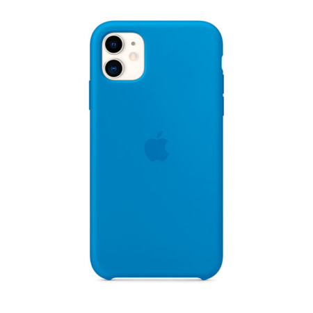 Funda Apple de silicona color azul para iPhone 11