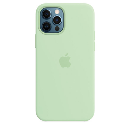 Funda de silicona iPhone 12 y iPhone 12 Pro Pistacho