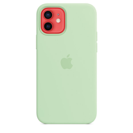 Funda de silicona iPhone 12 y iPhone 12 Pro Pistacho