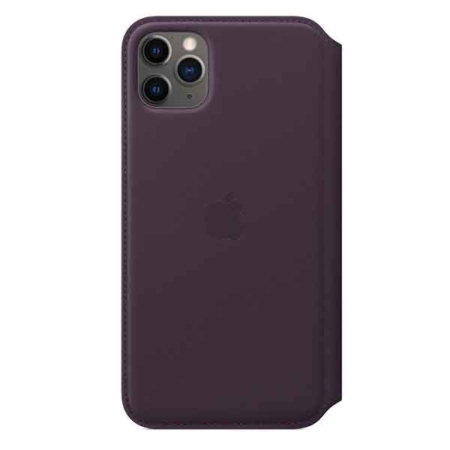 Funda Leather Folio iPhone 11 Pro Max Berenjena