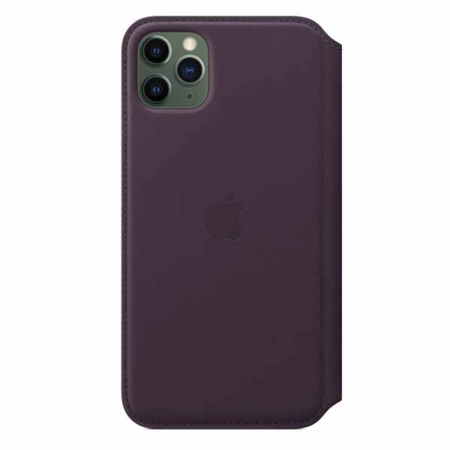 Funda Leather Folio iPhone 11 Pro Max Berenjena