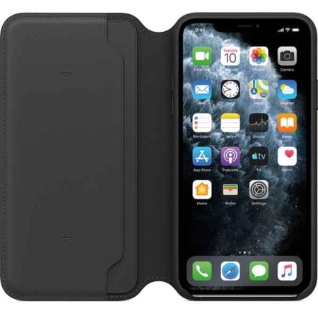 Funda Leather Folio iPhone 11 Pro Max Black