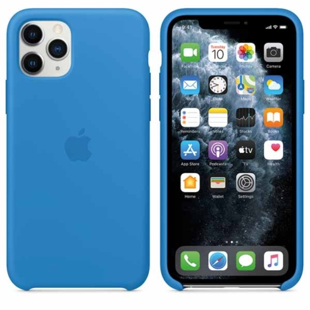 Funda de silicona iPhone 11 Pro Azul Surfero