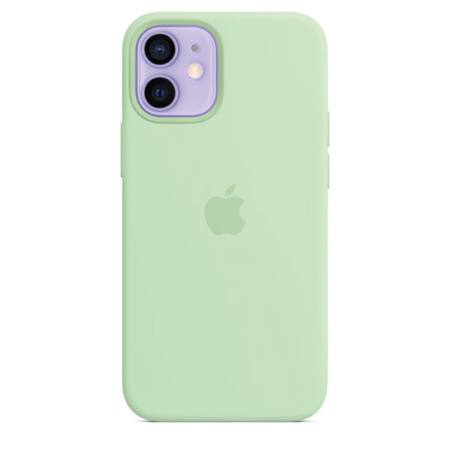 Funda de silicona iPhone 12 mini Pistacho