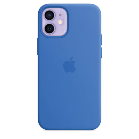 Funda de silicona iPhone 12 mini Azul Capri
