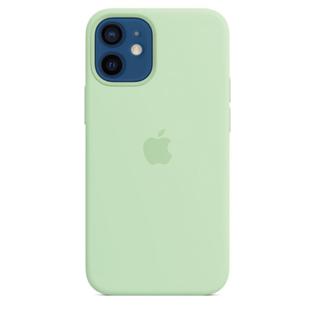 Funda de silicona iPhone 12 mini Pistacho