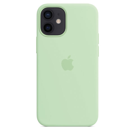 Funda de silicona iPhone 12 mini Pistacho