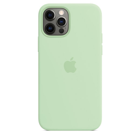 Funda de silicona iPhone 12 y iPhone 12 Pro Pistacho