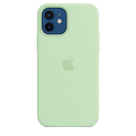 Funda de silicona iPhone 12 y iPhone 12 Pro Pistacho