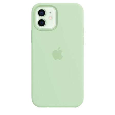 Funda de silicona iPhone 12 y iPhone 12 Pro Pistacho