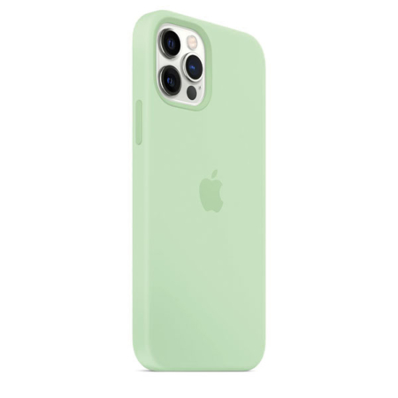Funda de silicona iPhone 12 y iPhone 12 Pro Pistacho