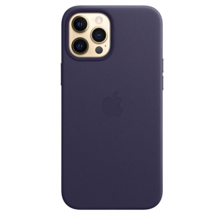 Funda de piel iPhone 12 Pro Max Violeta Profundo