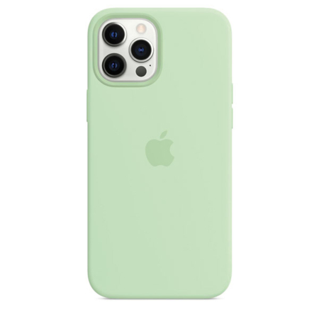 Funda de silicona iPhone 12 Pro Max Pistacho