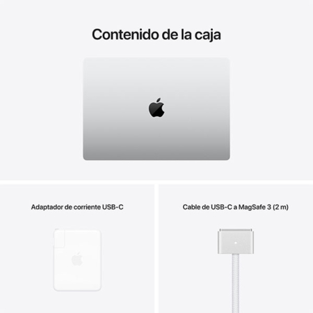 MacBook Pro 16 pulgadas Silver M1 Pro M1 Max contenido de la caja