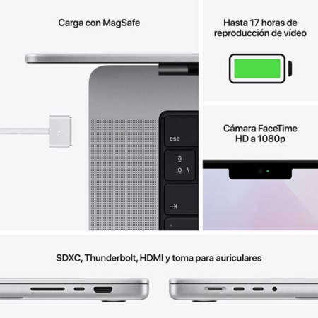 MacBook Pro 14" Silver M1 Pro caracteristicas