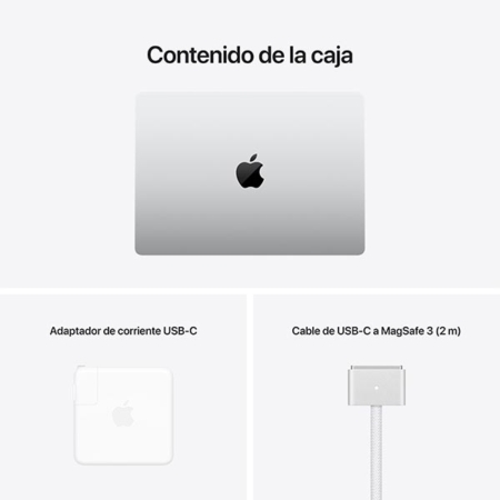 MacBook Pro 14" Silver M1 Pro contenido de la caja