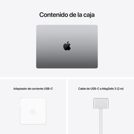 MacBook Pro 14" Space Grey M1 Pro contenido de la caja