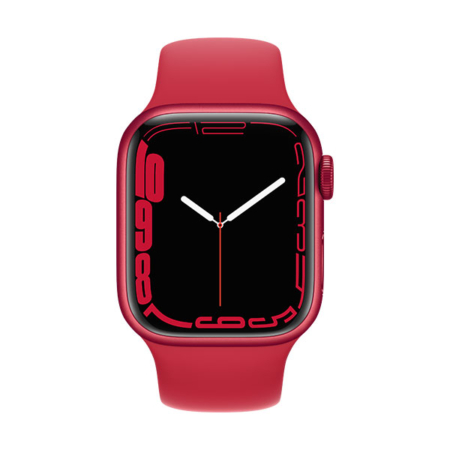 Apple Watch Series 7 aluminio cell rojo con correa deportiva roja