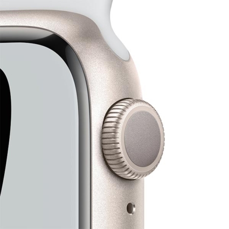 Apple Watch Series 7 Nike Blanco estrella correa platino negra