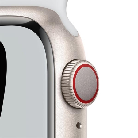 Apple Watch Series 7 Nike cell Blanco estrella correa platino negra