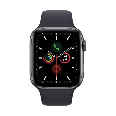comprar Apple Watch se gps 44mm gris espacial con correa deportiva negra medianoche