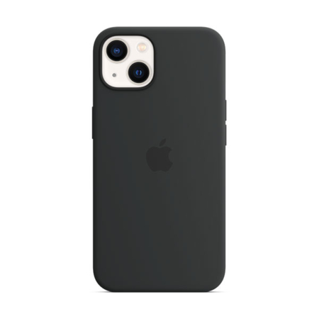 funda de silicona con magsafe para iPhone 13 medianoche