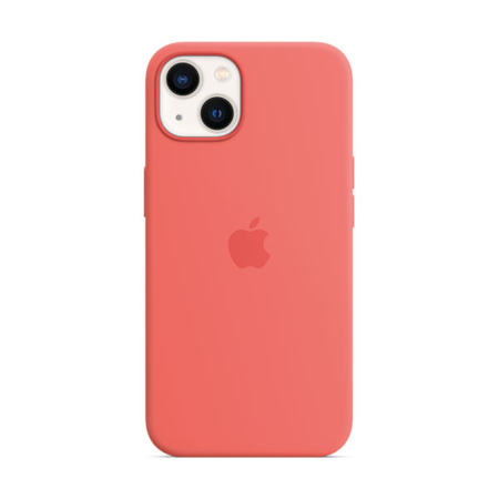 funda de silicona con magsafe para iPhone 13 pomelo rosa