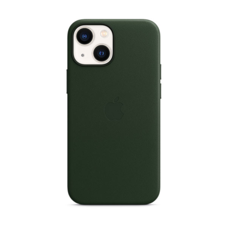 Funda de cuero para iPhone 13 mini color verde secuoya