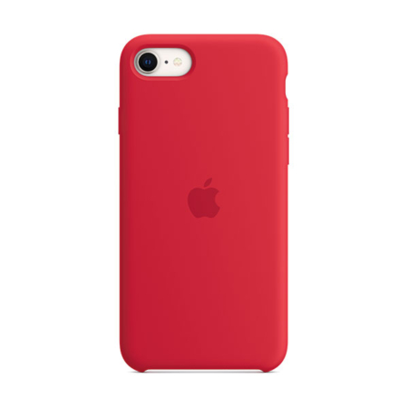 funda Apple de silicona iPhone SE roja
