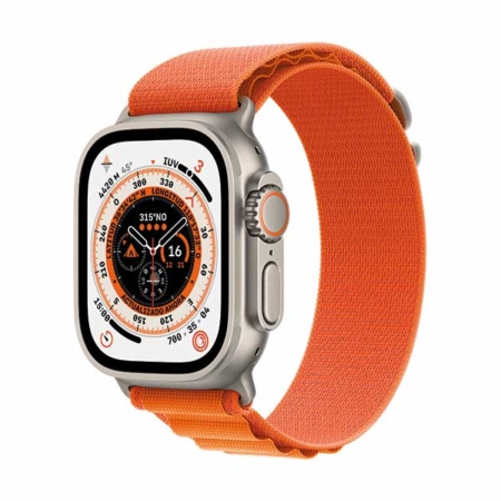 SICOS Apple Watch Ultra 49mm Titanio Loop naranja alpino