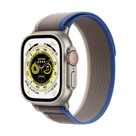 SICOS Apple Watch Ultra 49mm Titanio Trail azul/gris